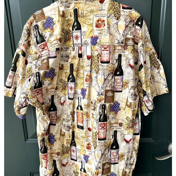 High Seas Trading Co. Wine Tasting and Vineyard Cotton Camp Shirt MADE IN USA, M - Picture 5 of 7